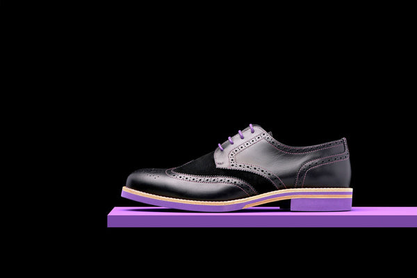 Mens purple discount and black shoes