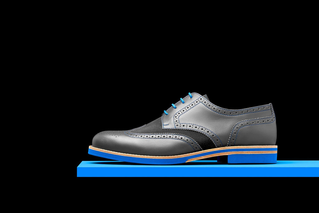 Blue grey dress shoes cheap